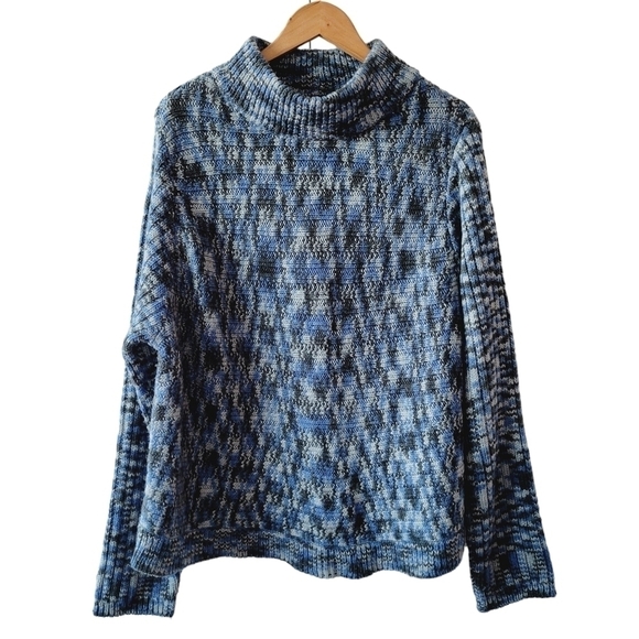 Brooklyn Industries Blue Abstract Sweater - Picture 1 of 9